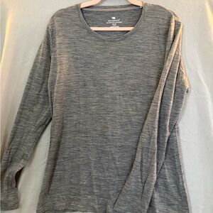 Gray Seg’ments 100% Merino long sleeve shirt